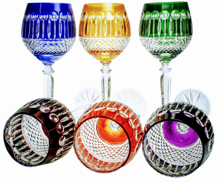 Kolorowe kryształowe Rymery 280 ml Paris 6 szt